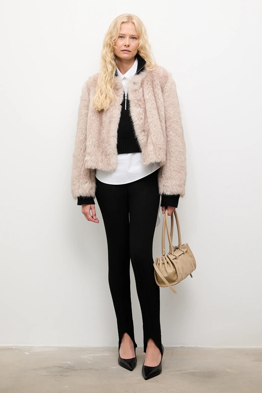 Куртка Answear.LAB цвет бежевый демисезонная