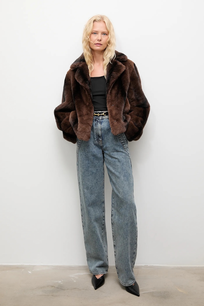 Куртка Answear.LAB цвет коричневый демисезонная Куртка Answear.LAB цвет коричневый демисезонная