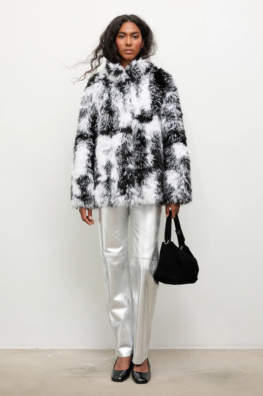 Answear.LAB geaca culoarea negru, de tranzitie, oversize