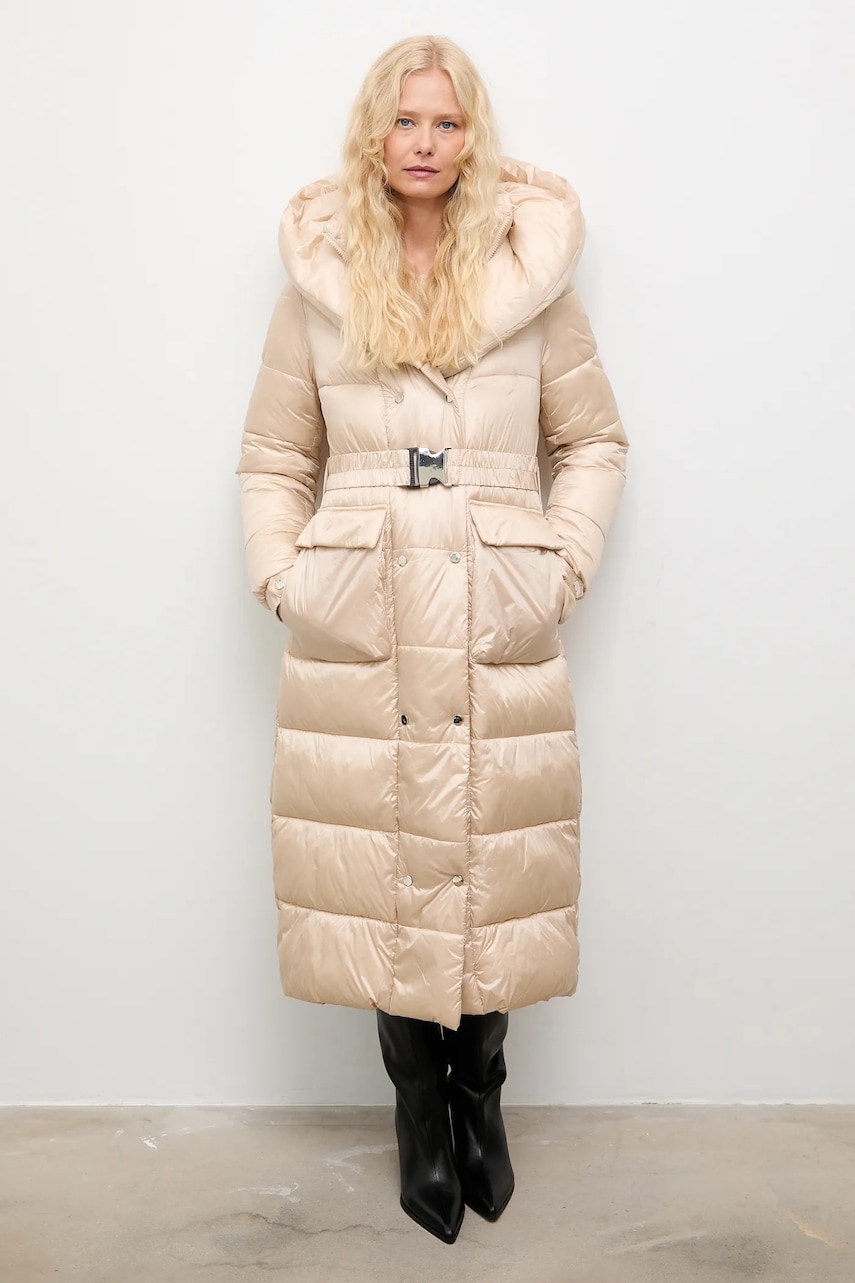 Answear.LAB geaca culoarea bej, de iarna