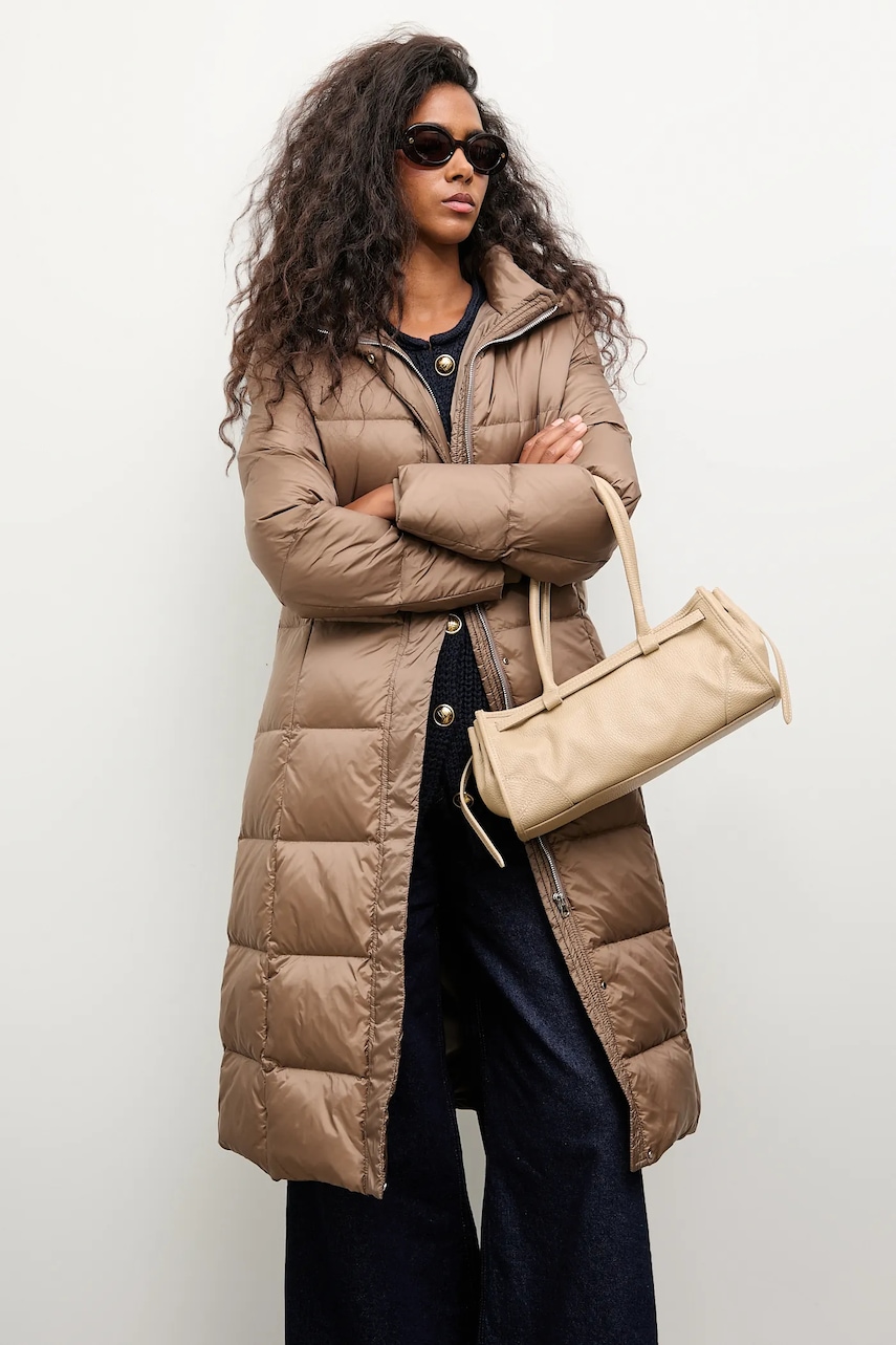 Answear.LAB geaca culoarea bej, de iarna