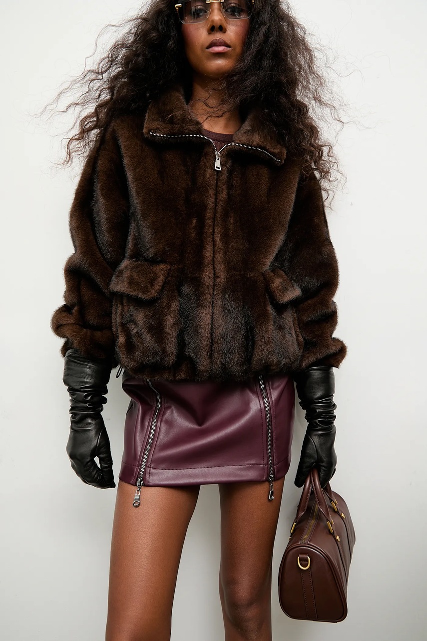 Куртка Answear.LAB цвет коричневый демисезонная oversize