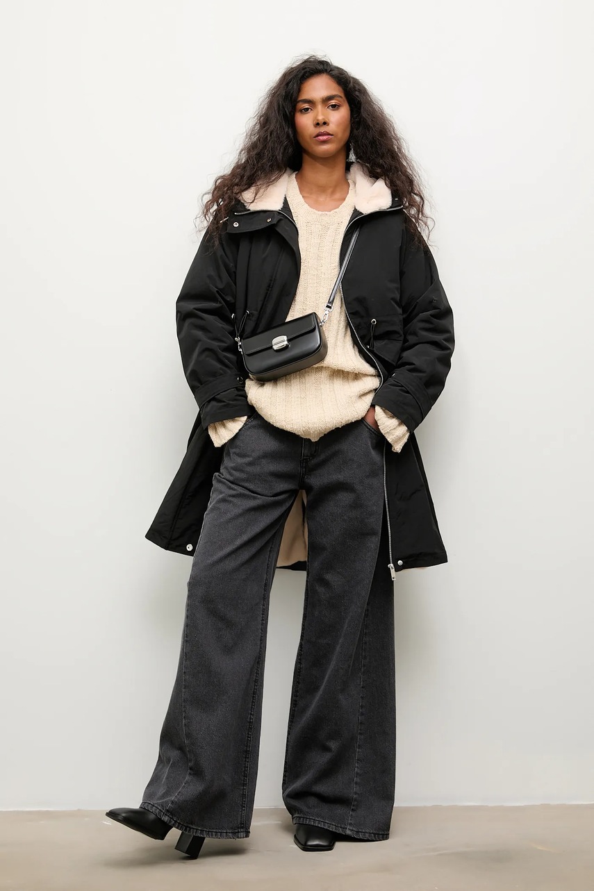 Парка Answear.LAB цвет чёрный демисезонная