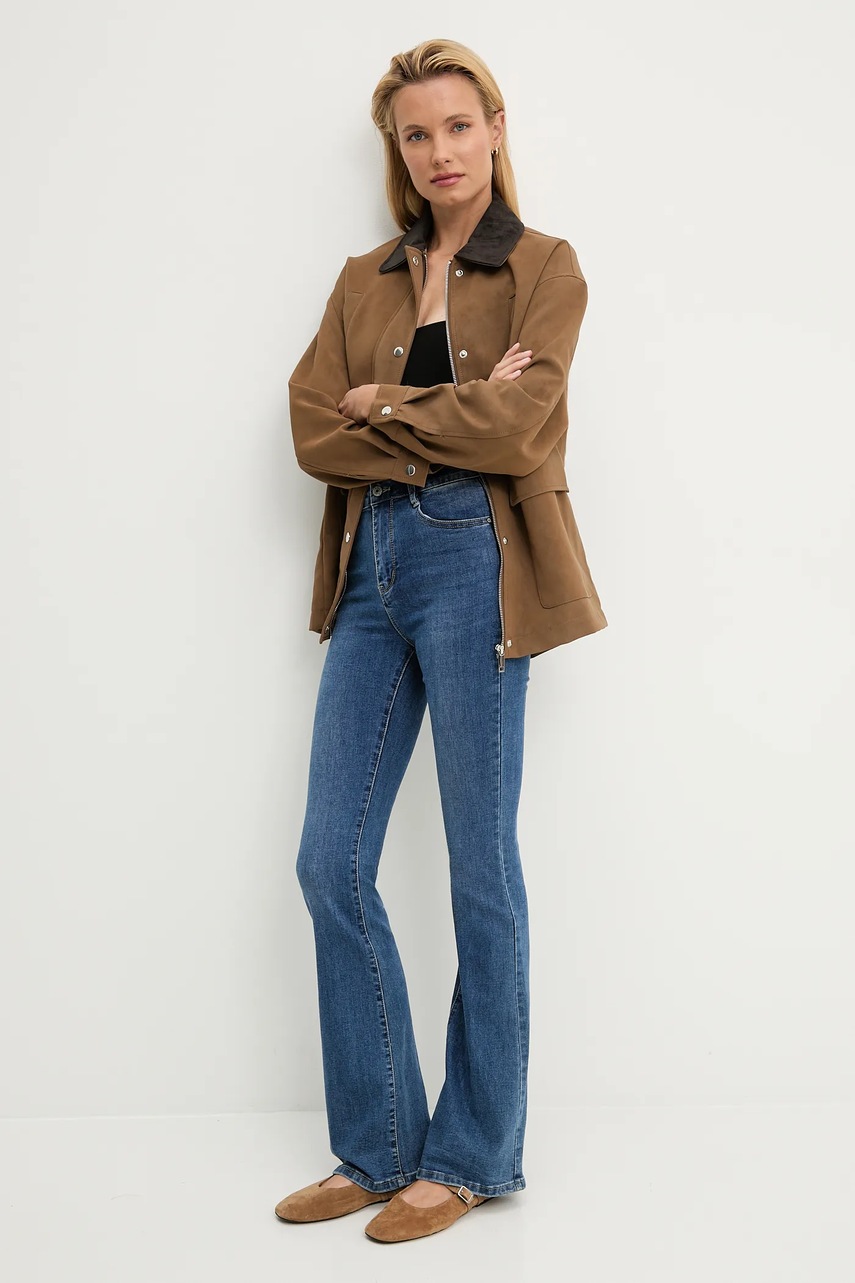 Куртка Answear.LAB цвет коричневый переходная oversize