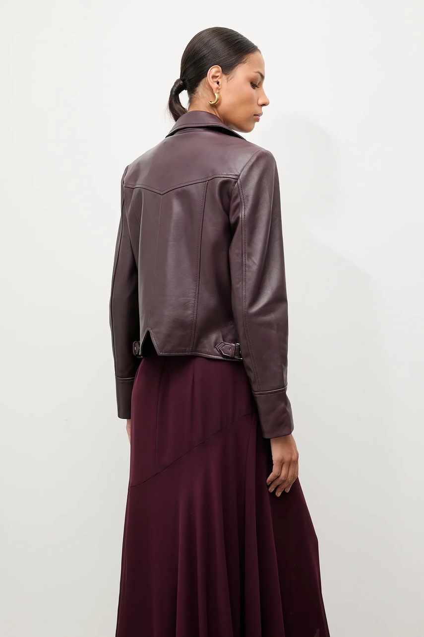 Δερμάτινo jacket Answear.LAB χρώμα: μπορντό φωτογραφία