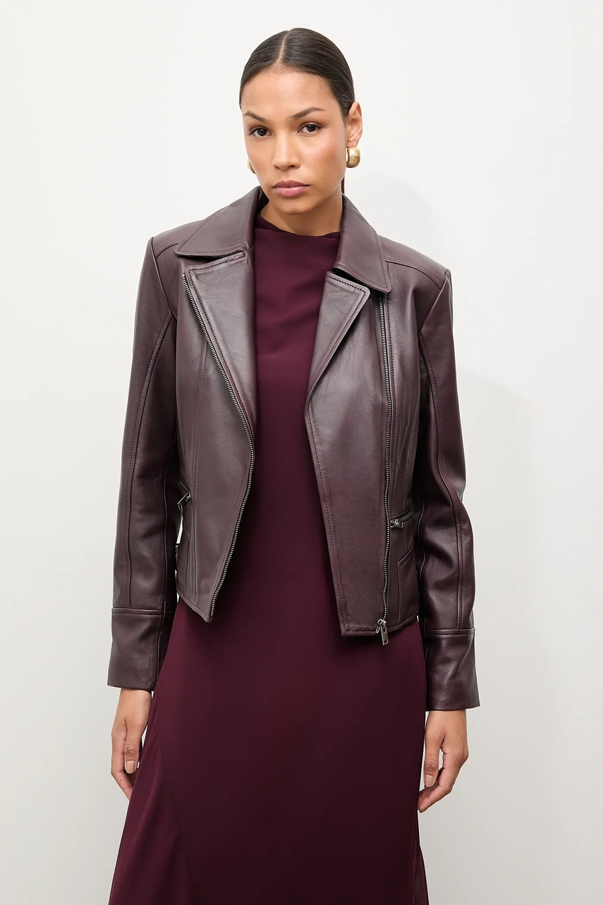 Δερμάτινo jacket Answear.LAB χρώμα: μπορντό φωτογραφία