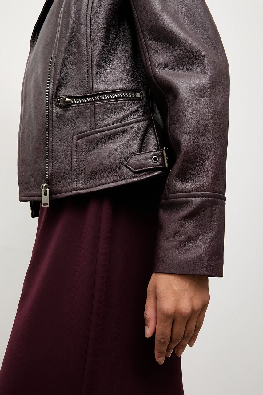 Δερμάτινo jacket Answear.LAB χρώμα: μπορντό φωτογραφία