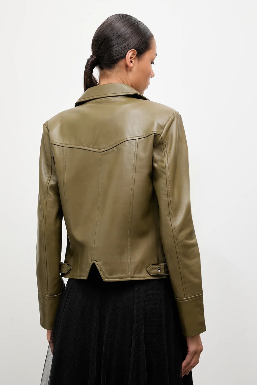 Δερμάτινo jacket Answear.LAB χρώμα: πράσινο φωτογραφία