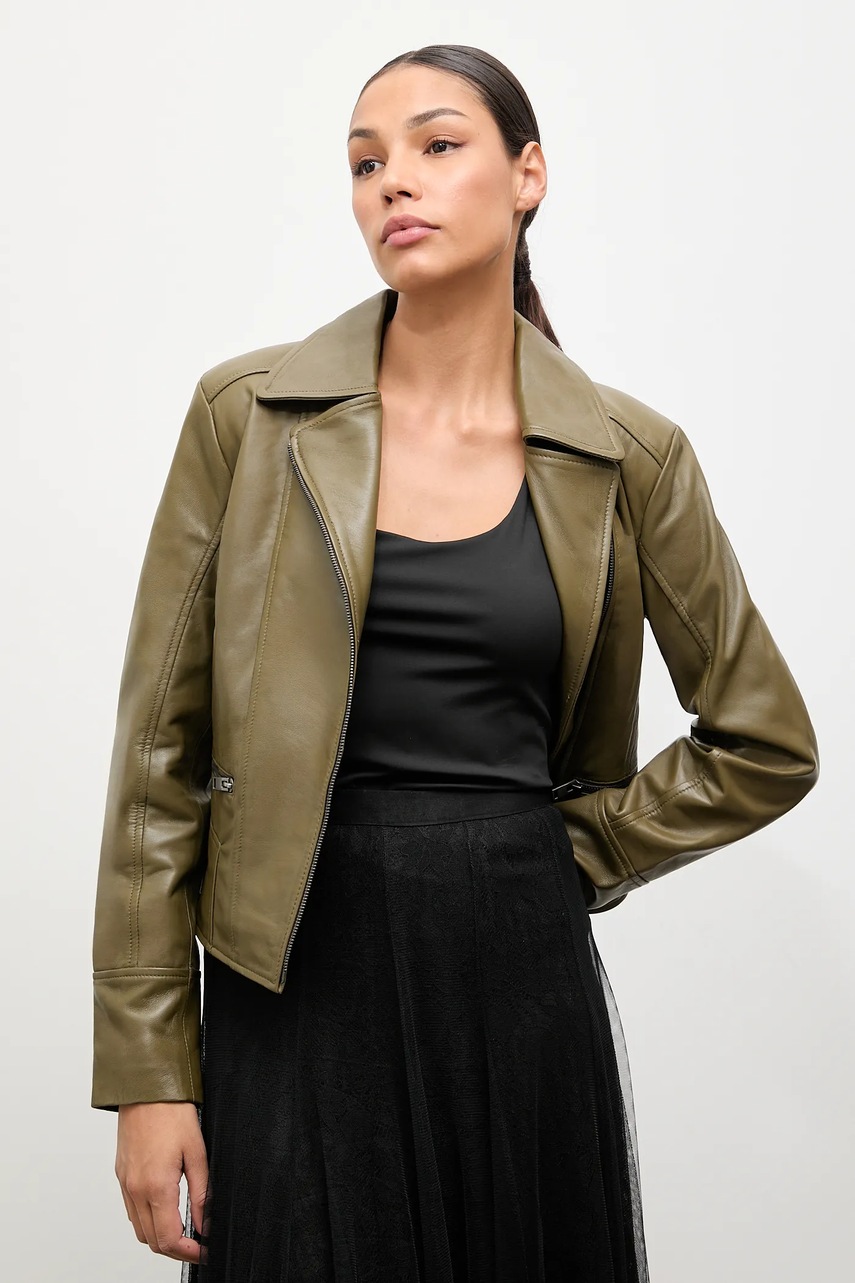 Δερμάτινo jacket Answear.LAB χρώμα: πράσινο φωτογραφία