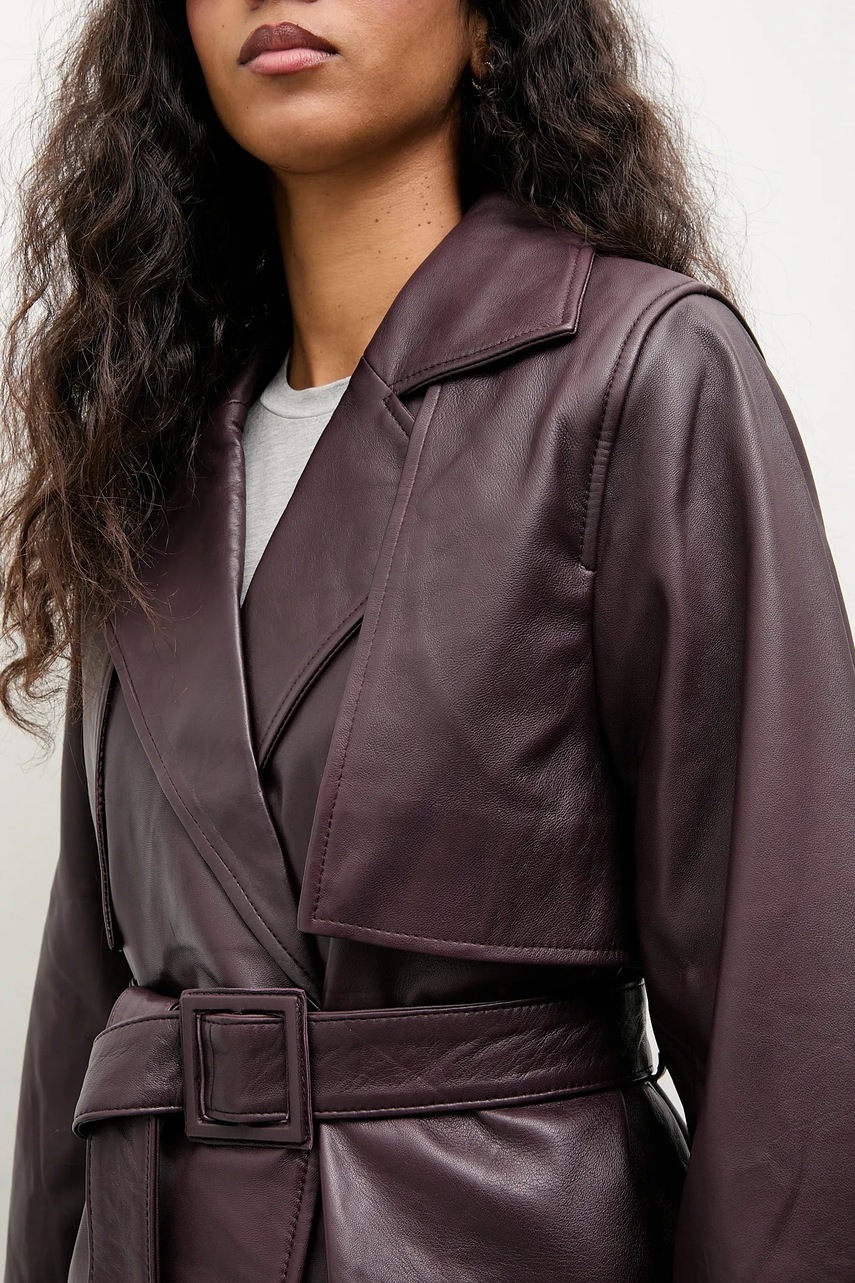 Δερμάτινο μπουφάν Answear.LAB χρώμα: μπορντό φωτογραφία