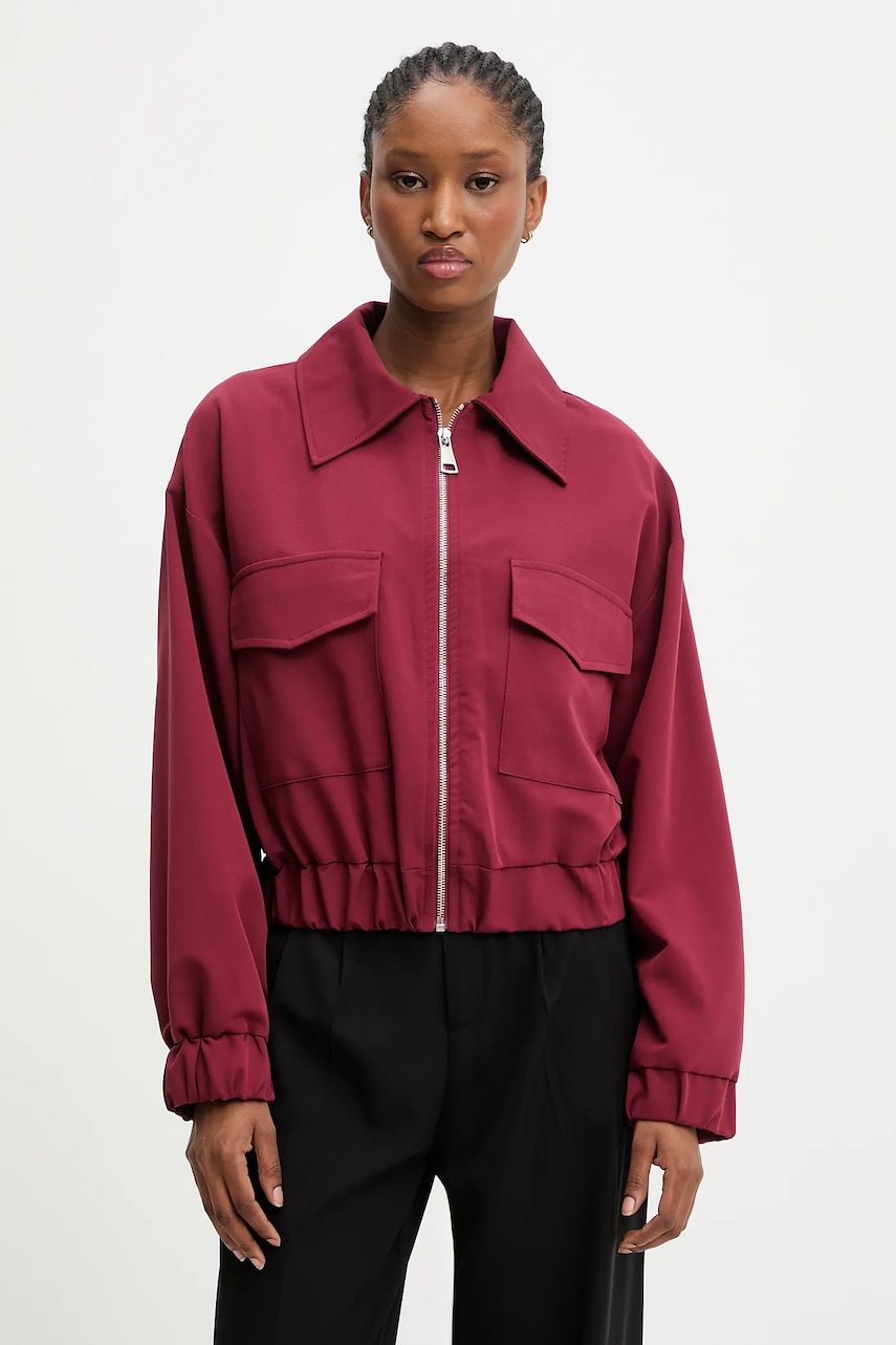 Answear.LAB geaca culoarea bordo, de tranzitie