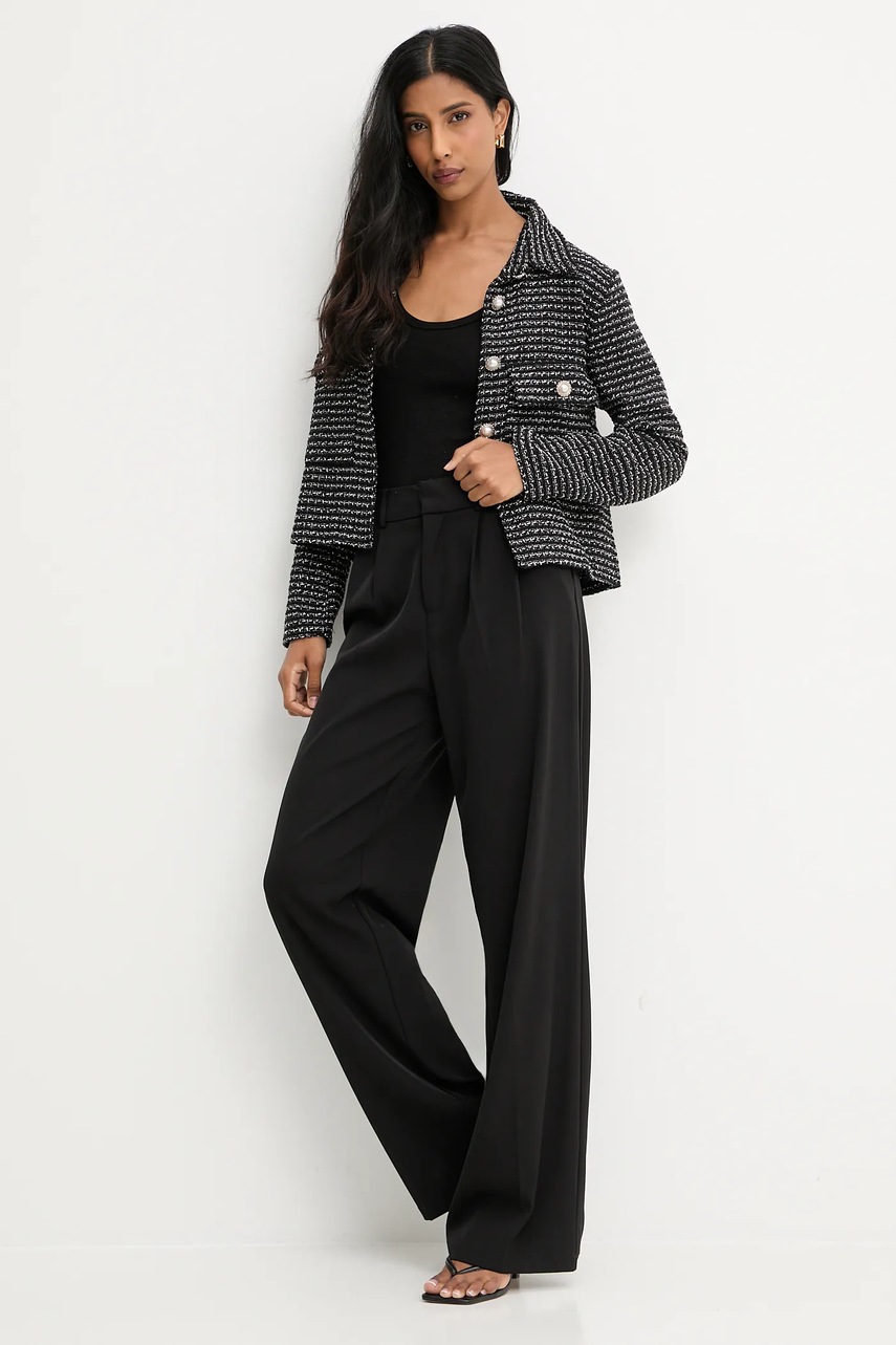 Пиджак Answear.LAB цвет чёрный однобортный узор