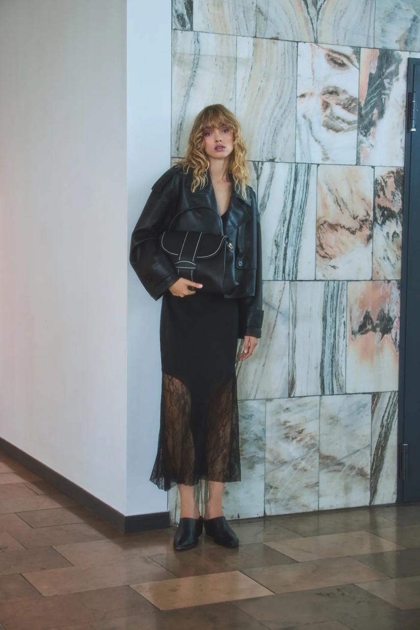 Answear.LAB geaca ramones culoarea negru, de tranzitie