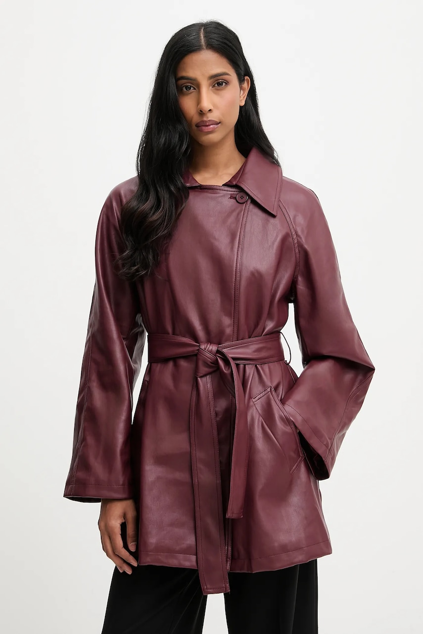 Answear.LAB geaca culoarea bordo, de tranzitie