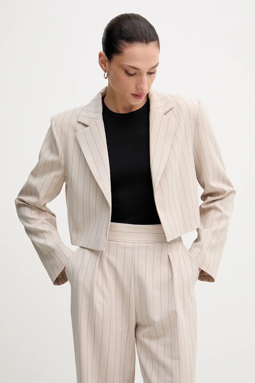 Answear.LAB sacou culoarea bej, desfacut, modelator