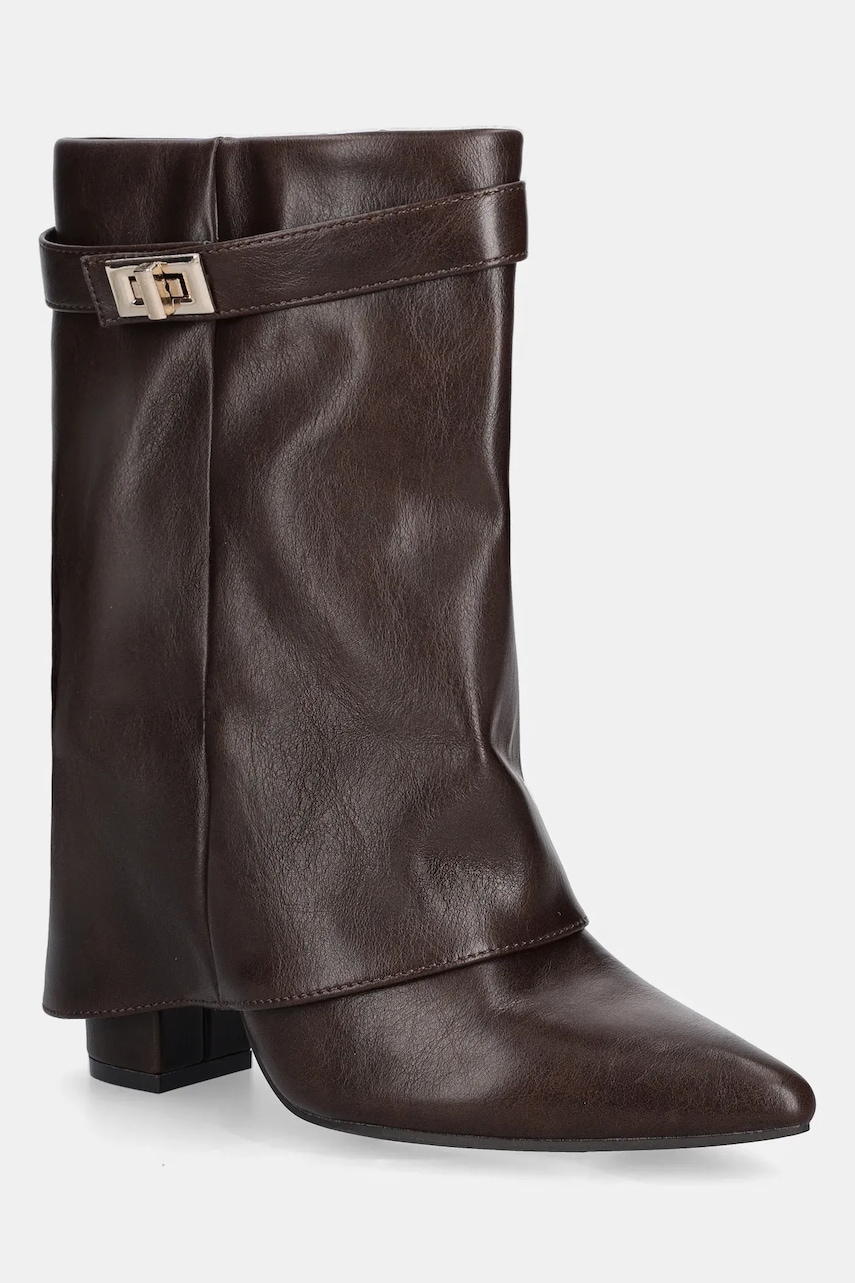 Answear.LAB botine culoarea maro, cu toc drept