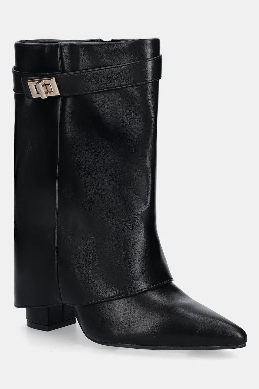 Answear.LAB botine culoarea negru, cu toc drept