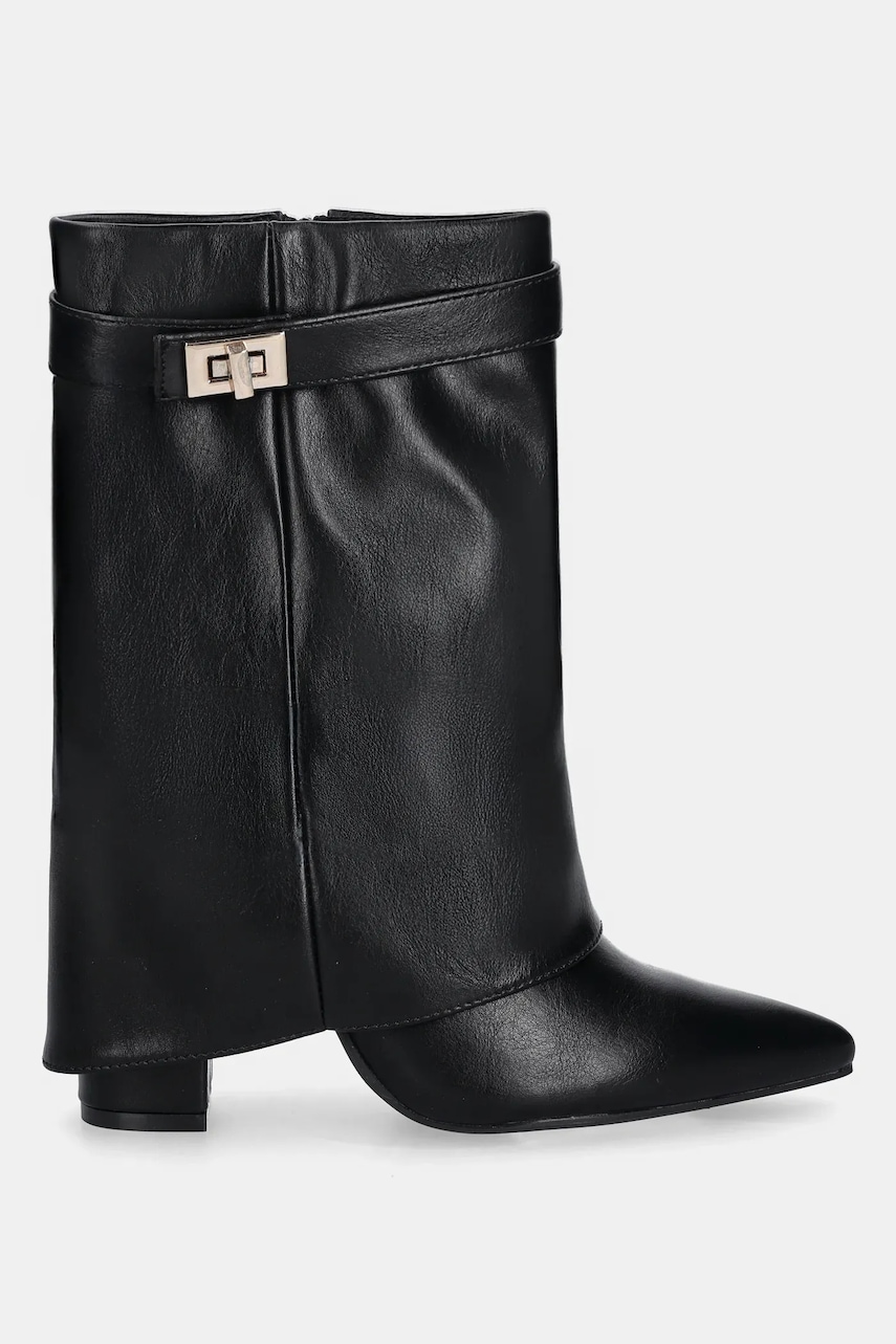 Answear.LAB botine culoarea negru, cu toc drept