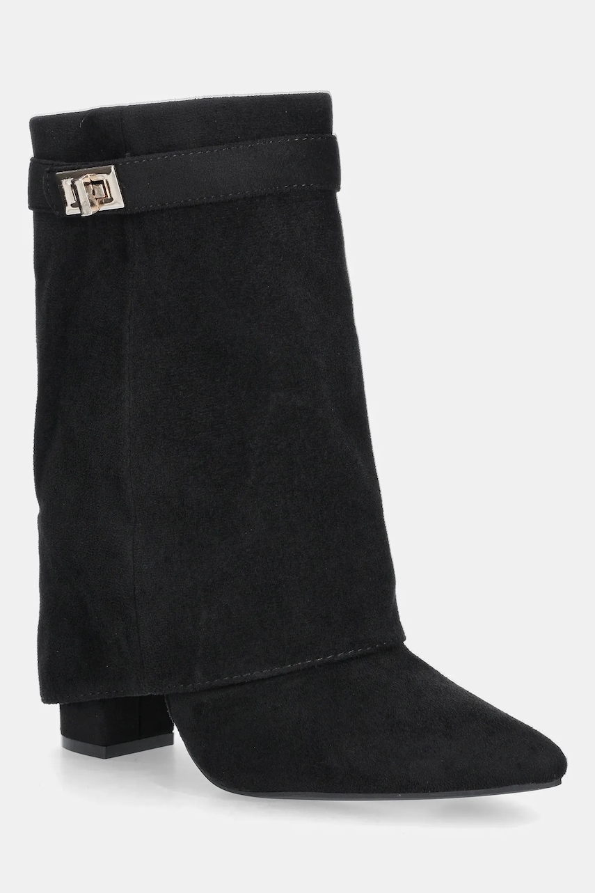 Answear.LAB botine culoarea negru, cu toc drept, izolare usoara