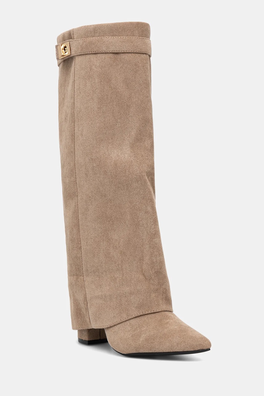 Сапоги Answear.LAB цвет коричневый каблук кирпичик