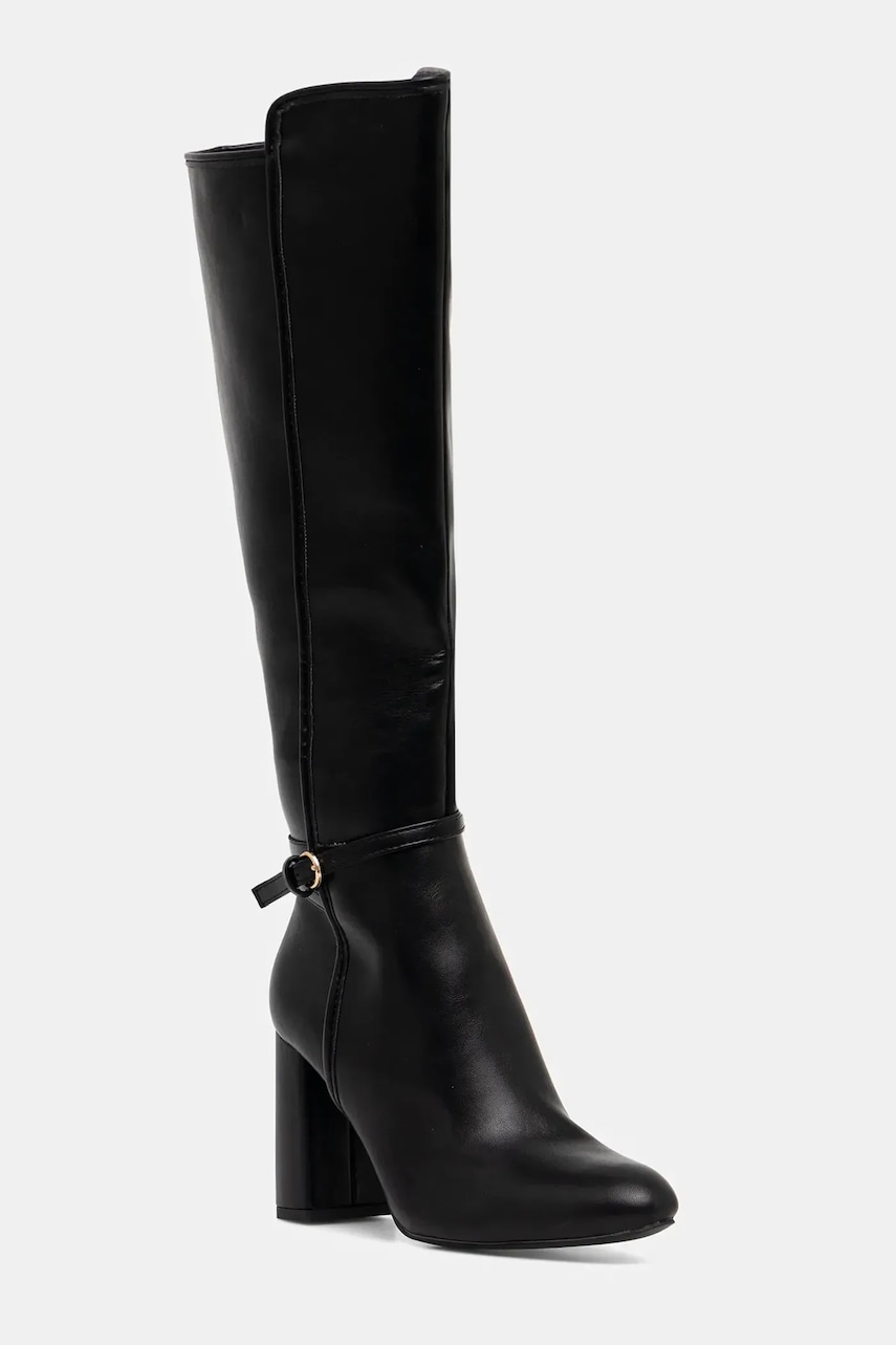 Answear.LAB cizme culoarea negru, cu toc drept, izolare usoara