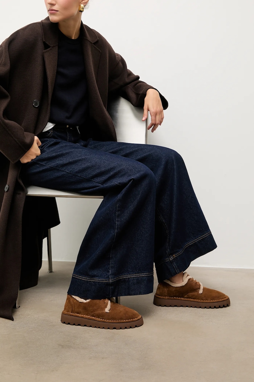 Answear.LAB cizme de zapada din piele intoarsa culoarea maro