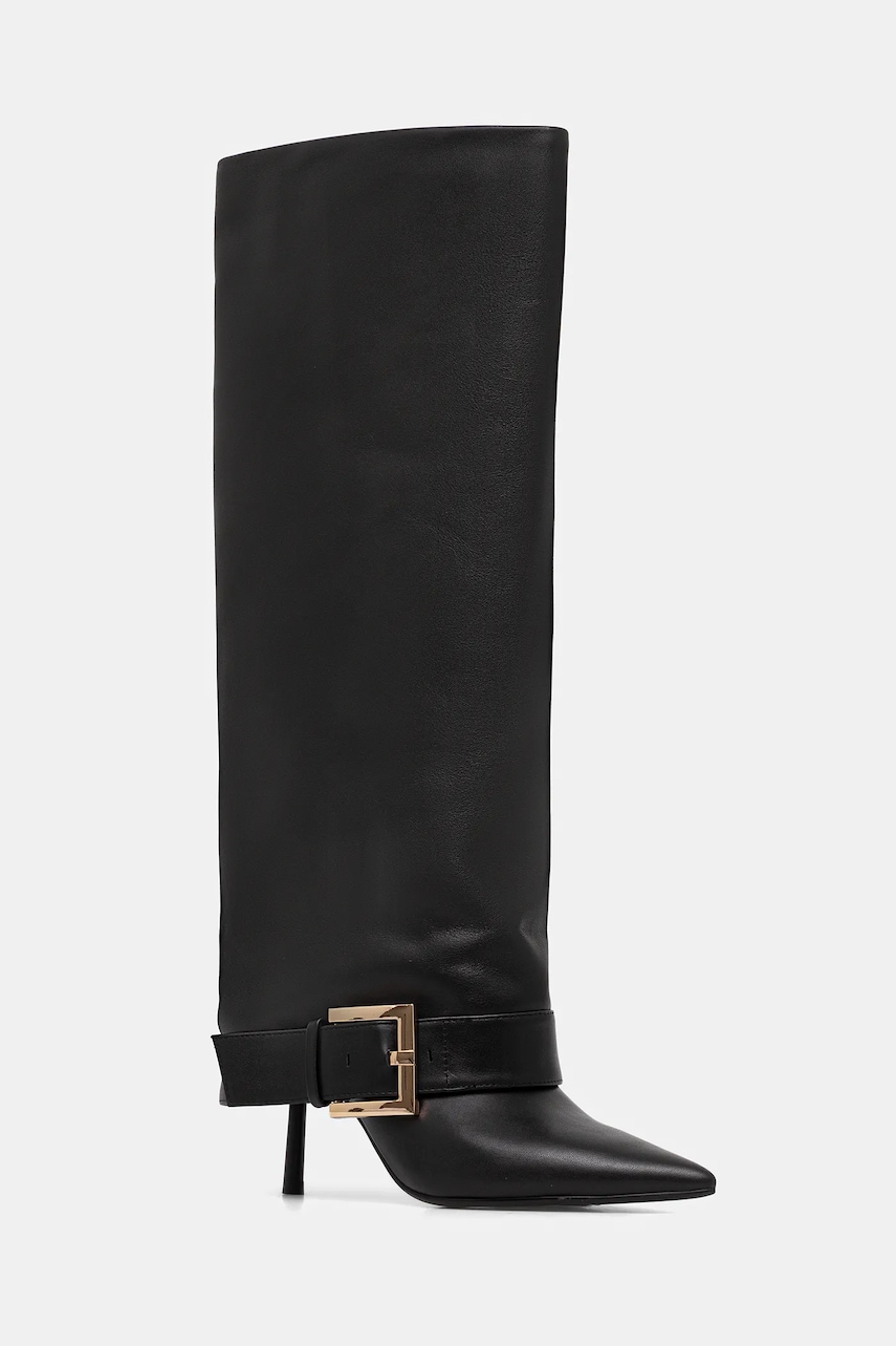 Answear.LAB ghete de piele culoarea negru, cu toc cui