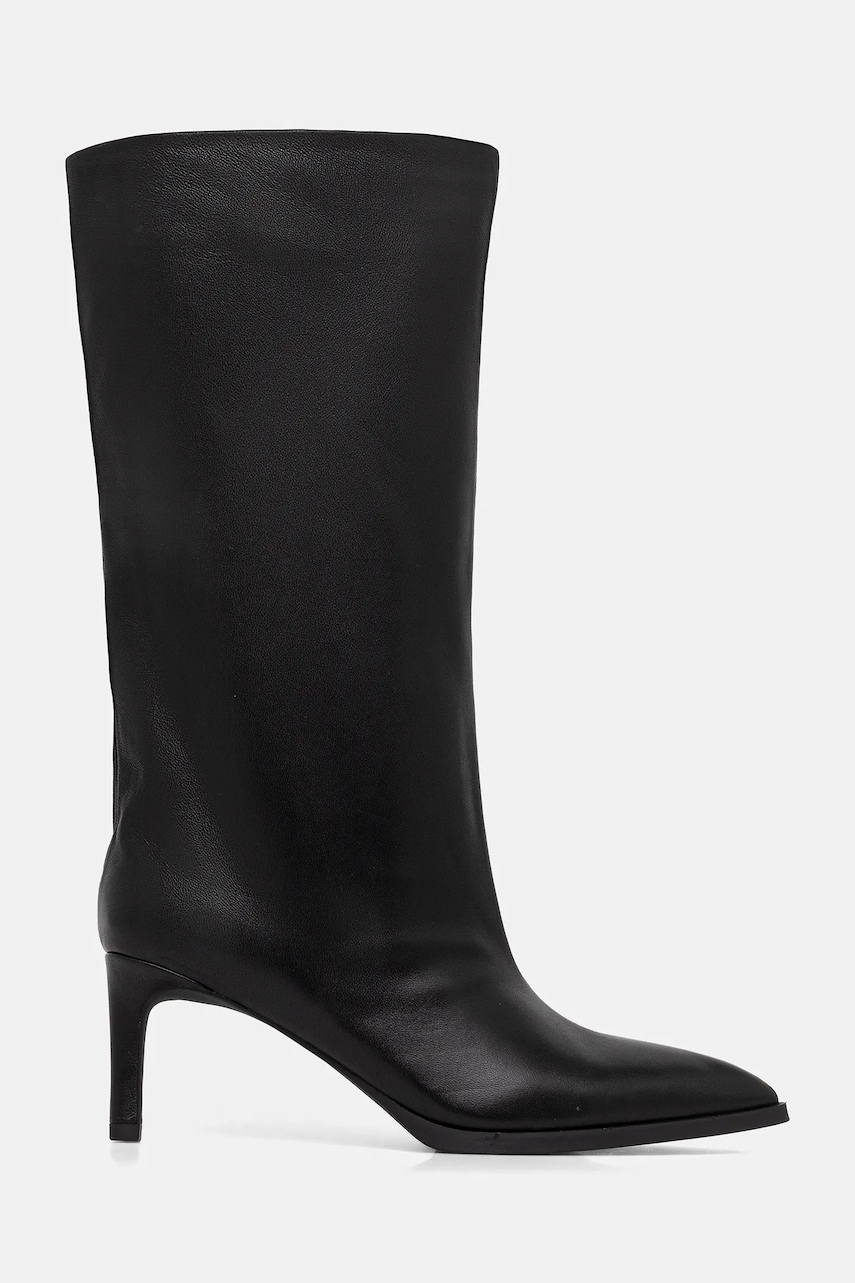 Answear.LAB ghete de piele culoarea negru, cu toc cui