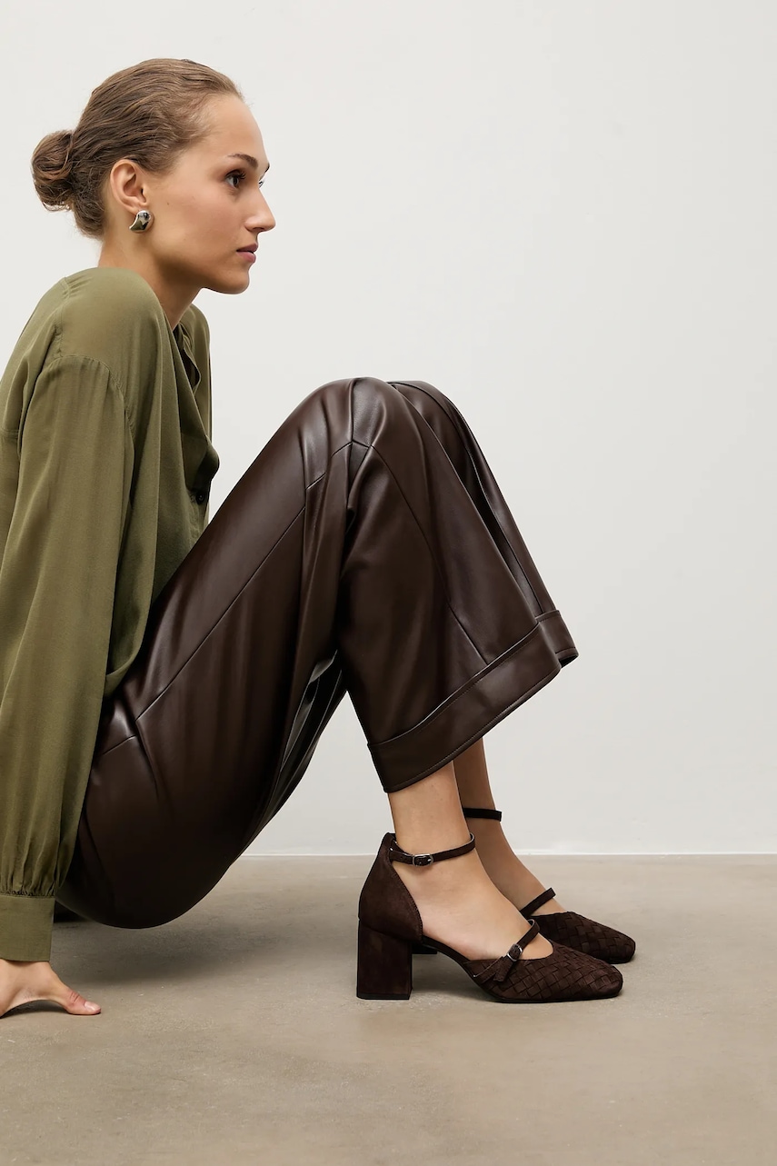 Answear.LAB tocuri din piele intoarsa culoarea maro Answear.LAB tocuri din piele intoarsa culoarea maro