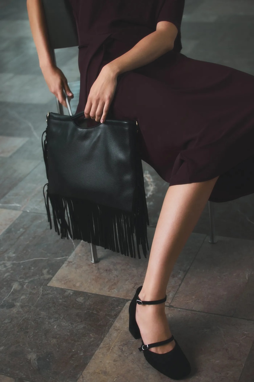 Answear.LAB tocuri din piele intoarsa culoarea negru