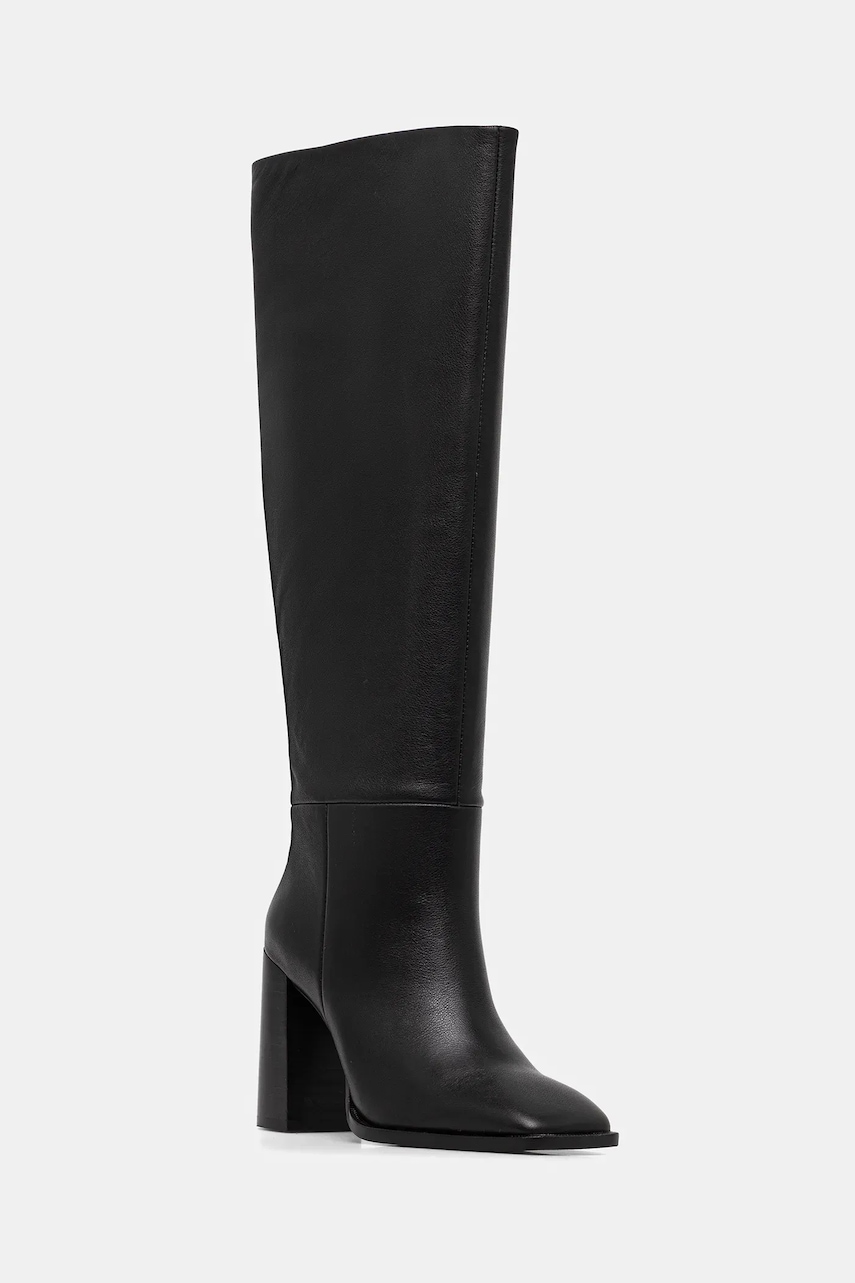 Answear.LAB ghete de piele culoarea negru, cu toc drept