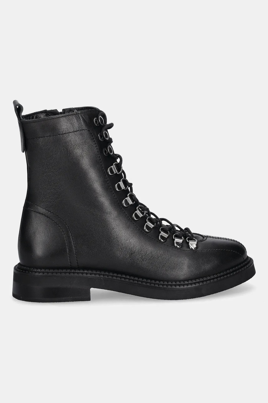 Кожаные полусапоги Answear.LAB цвет чёрный на плоском ходу