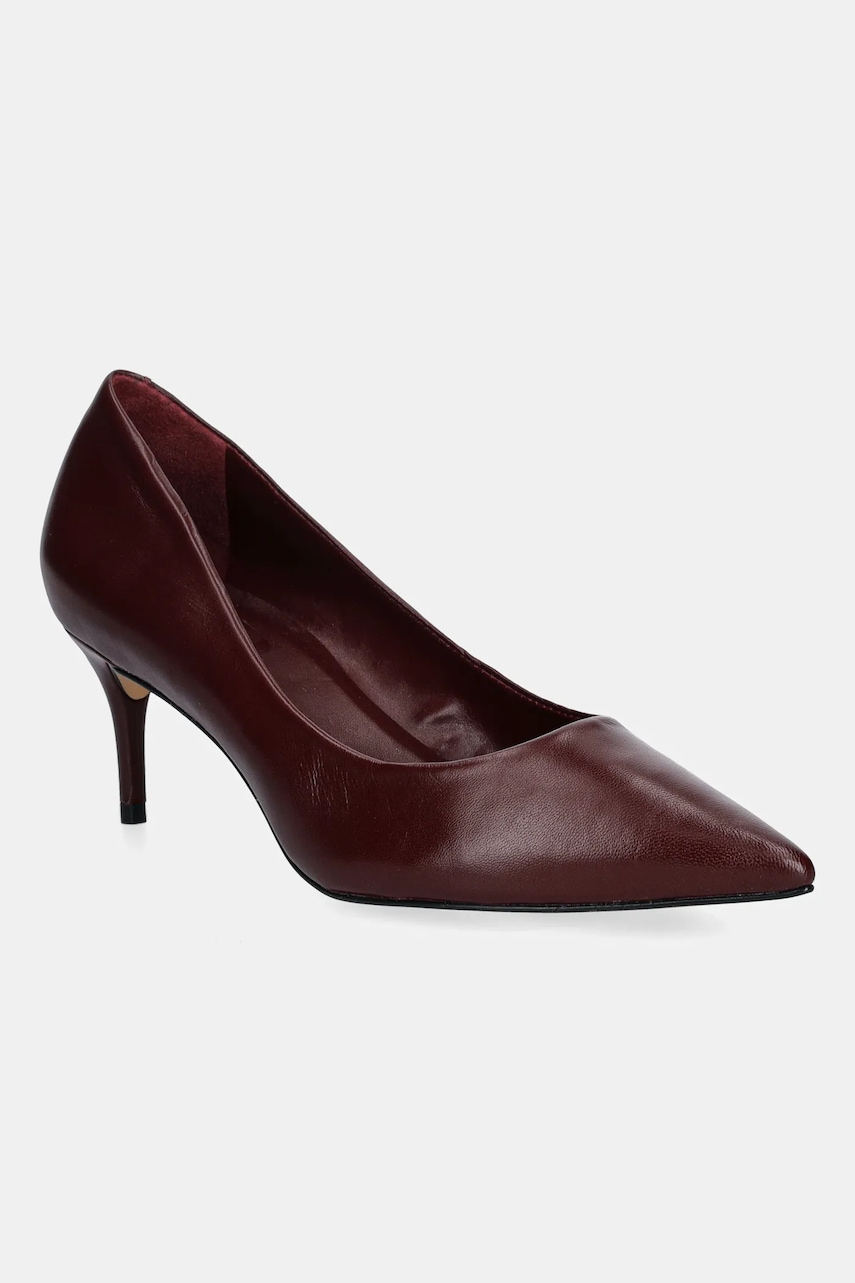 Answear.LAB stilettos de piele culoarea bordo