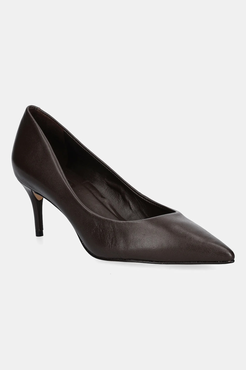 Answear.LAB stilettos de piele culoarea maro