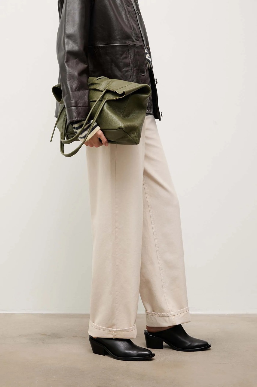 Answear.LAB cizme de piele culoarea negru, cu toc drept