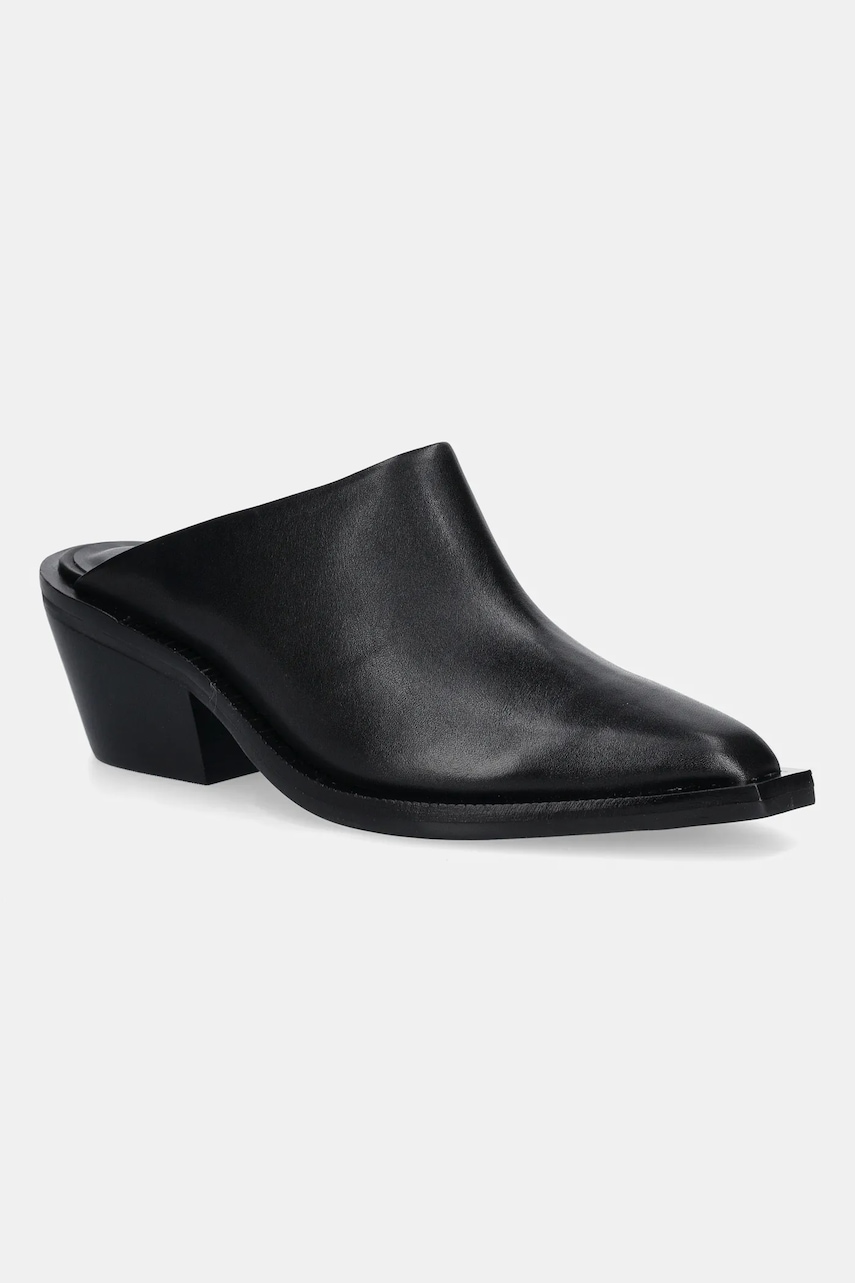 Answear.LAB cizme de piele culoarea negru, cu toc drept
