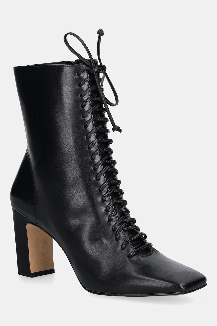 Answear.LAB cizme de piele culoarea negru, cu toc drept