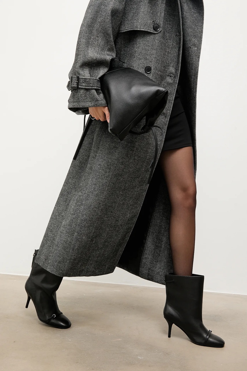 Answear.LAB cizme de piele culoarea negru, cu toc cui
