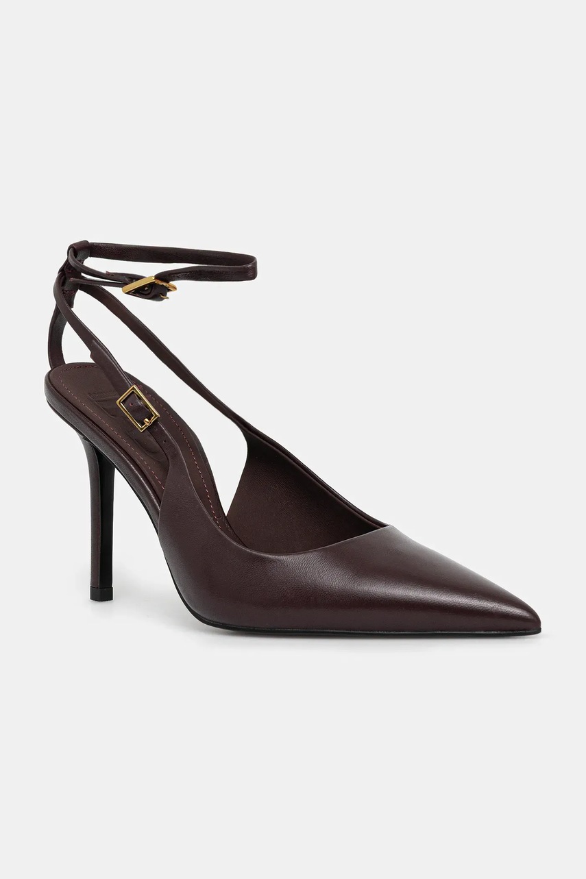 Answear.LAB stilettos de piele culoarea bordo