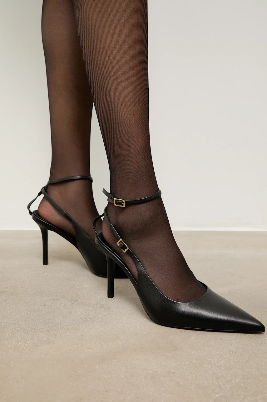 Answear.LAB stilettos de piele culoarea negru