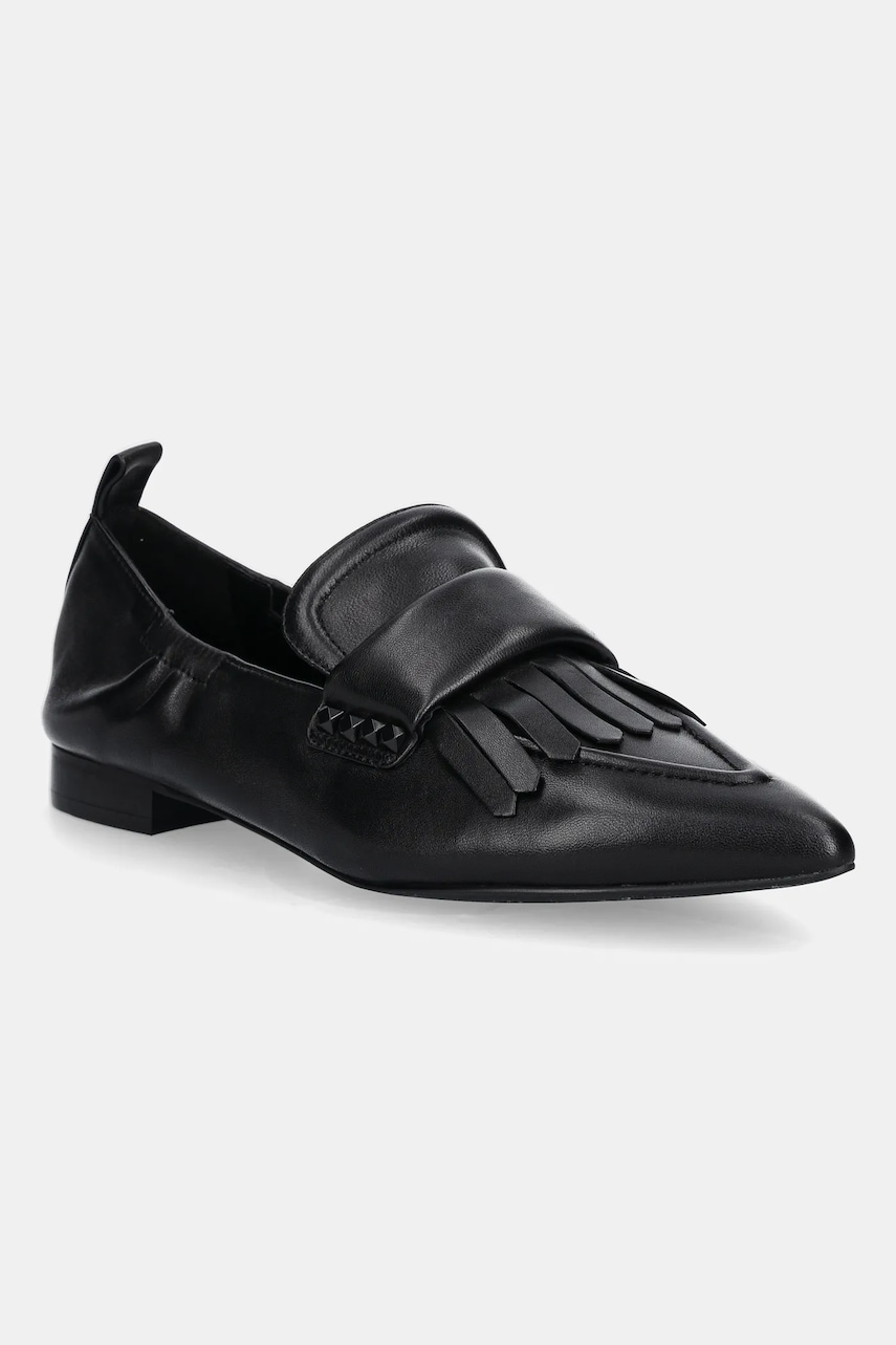 Answear.LAB mocasini de piele culoarea negru, cu toc plat