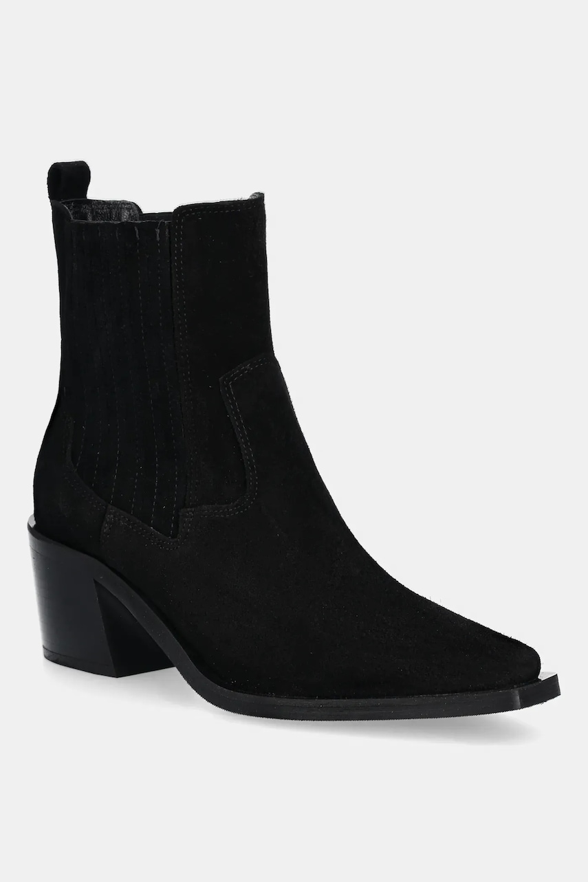 Answear.LAB botine din piele intoarsa culoarea negru, cu toc drept