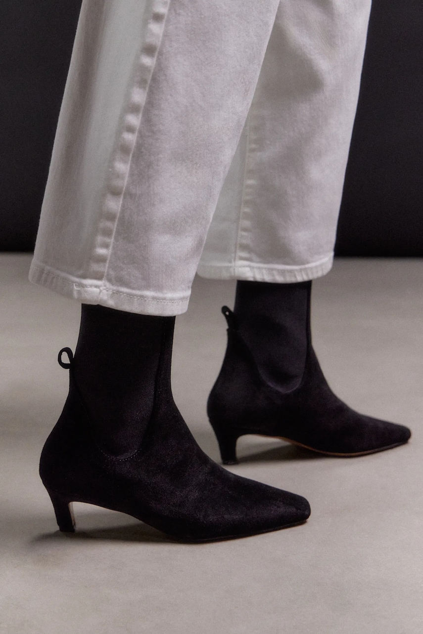 Answear.LAB cizme din piele intoarsa culoarea negru, cu toc cui