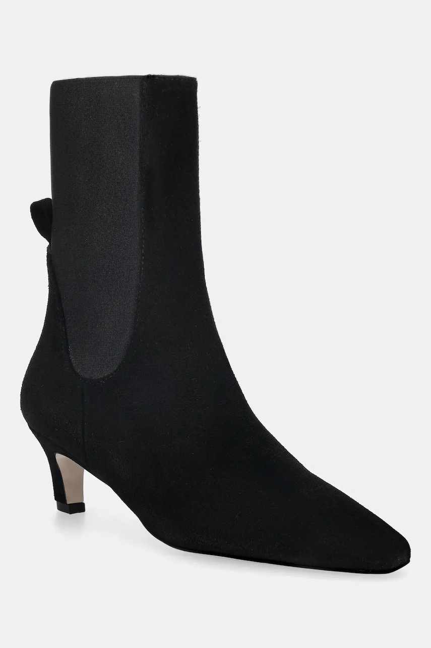 Answear.LAB cizme din piele intoarsa culoarea negru, cu toc cui