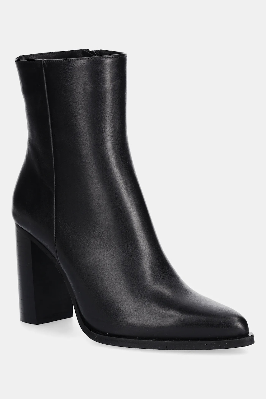 Answear.LAB cizme de piele culoarea negru, cu toc drept