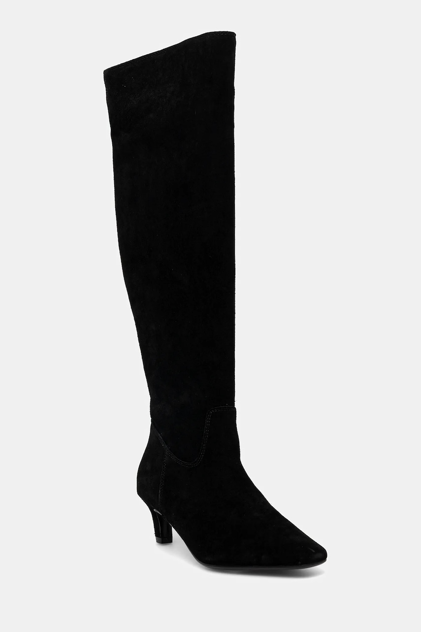 Answear.LAB cizme din piele intoarsa culoarea negru, cu toc cui