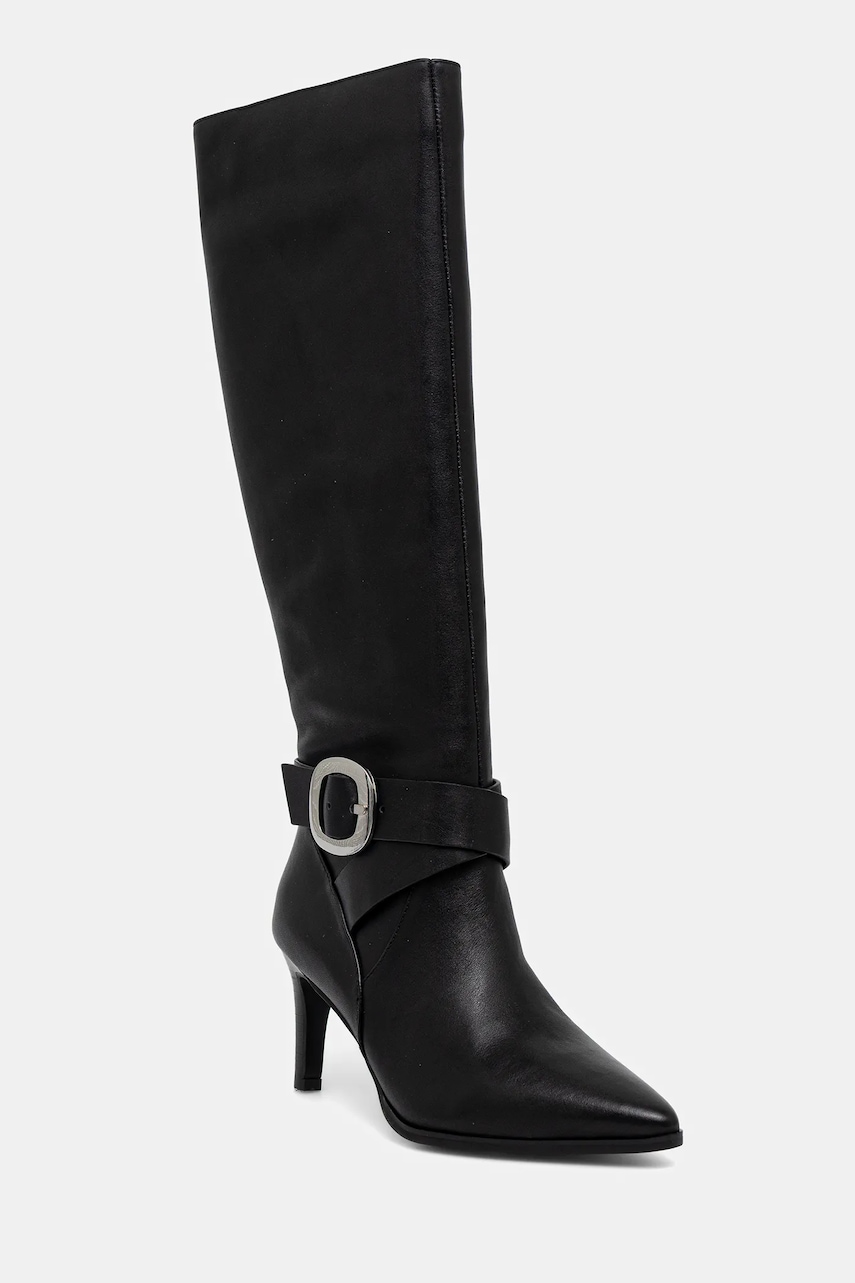 Answear.LAB ghete de piele culoarea negru, cu toc cui