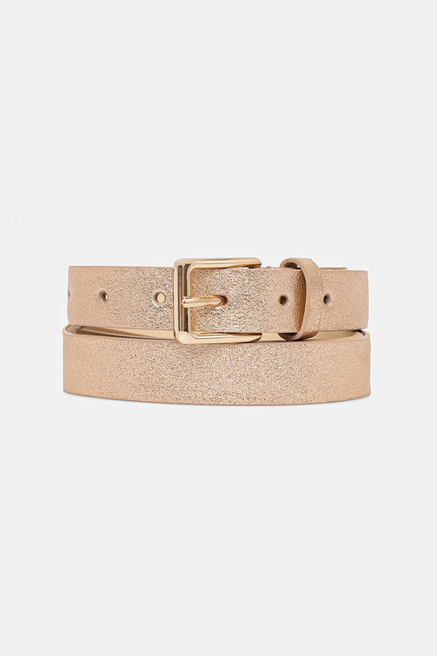 Answear Lab curea de piele culoarea bej