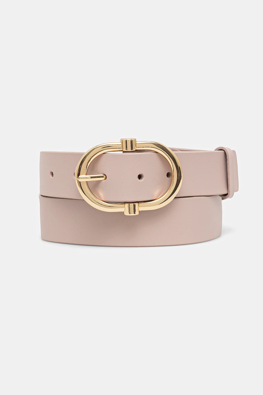 Answear Lab curea de piele culoarea roz