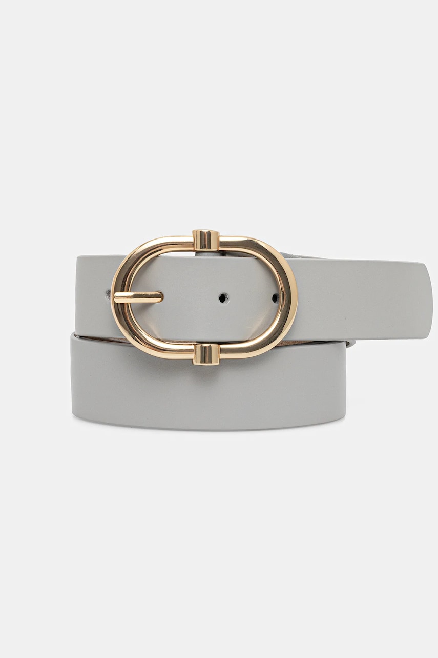 Answear Lab curea de piele culoarea gri